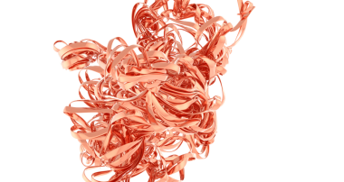 Özet Rose Gold Metal Girdapları, 3B Yapılandırma