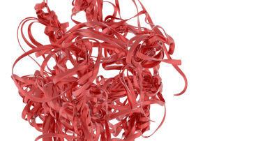 Soyut Kırmızı Kurdele Girdap Tasarımı