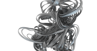 Soyut Gümüş Metal Bükülmeleri