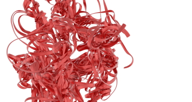 Soyut Kırmızı Kurdele Girdabı: Modern Sanat Arkaplanı