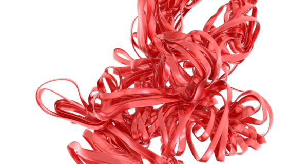 Soyut Kırmızı Kurdele Girdap Tasarımı