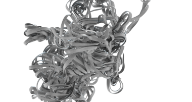 Soyut Gri Çarpık Kurdeleler