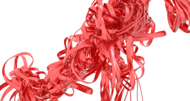 Soyut Kırmızı Kurdele Girdabı