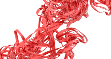 Soyut Kırmızı Kurdele Girdabı