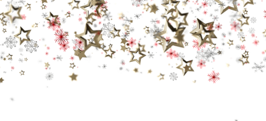 Beyaz arka planda yüzen Noel Yıldızı Kar Taneleri