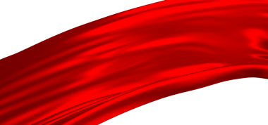 Beyaz arka plan üzerinde izole yumuşak zarif kırmızı kumaş