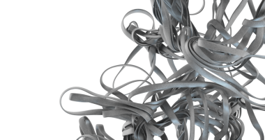 Soyut Gri Kurdeleler Dönüyor