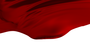 Beyaz arka plan üzerinde izole yumuşak zarif kırmızı kumaş