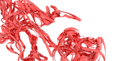 Soyut Kırmızı Metalik Kurdeleler Girdap Tasarımı