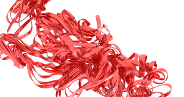 Soyut Kırmızı Metalik Kurdeleler Girdap Tasarımı