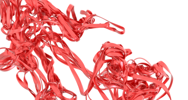 Soyut Kırmızı Metalik Kurdeleler: Şenlikli Girdaplar