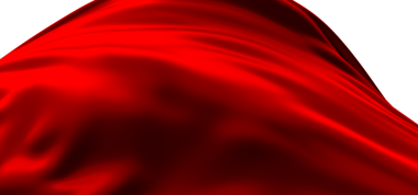 Kırmızı kurdele ipek kumaş. Uçan kumaş. Kumaş kaplama.