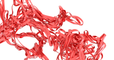 Soyut Kırmızı Metalik Kurdeleler: Dönen Tasarım