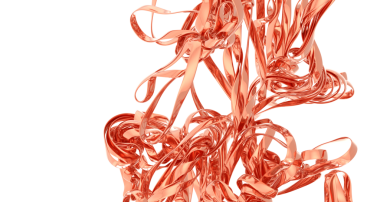 Soyut Rose Gold Metal Kurdeleleri Girdap Tasarımı