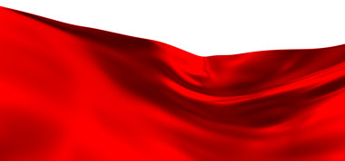 Soyut kırmızı kumaş rüzgarda sallanıyor.