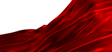 Soyut kırmızı kumaş rüzgarda sallanıyor.