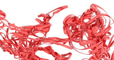 Soyut Kırmızı Metalik Kurdeleler Girdap Tasarımı