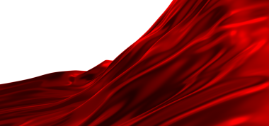 Şeffaf arkaplanda pürüzsüz kırmızı kumaş