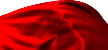 Şeffaf arkaplanda pürüzsüz kırmızı kumaş