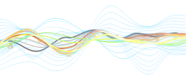 Beyaz Arkaplanda Soyut Renkli Dalgalar Çizgileri: Sanatsal Tasarım