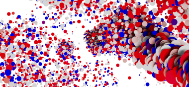 Soyut Kırmızı, Beyaz, Mavi Baloncuklar