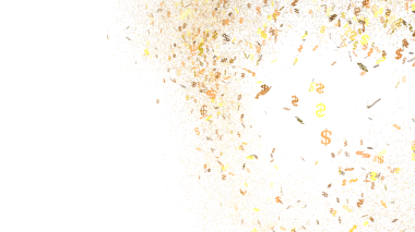 Altın Dolar İşareti Patlaması: Zenginlik ve Başarı Konsepti