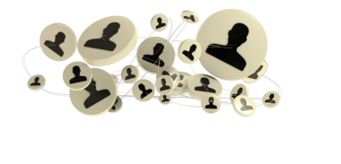 Ağ oluşturma ve sosyal bağlantı kavramının soyut illüstrasyonu