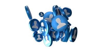 Yüzen Kullanıcı Simgeleri Toplumu ve Beyazlar Üzerindeki Bağlantıyı Temsil Ediyor