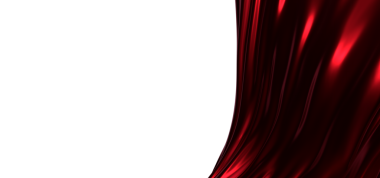 Beyaz arkaplana karşı zarif kırmızı saten perde