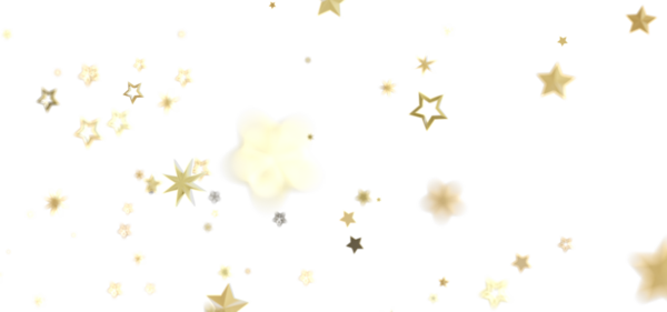 Beyaz zemin üzerine altın yıldız konfeti