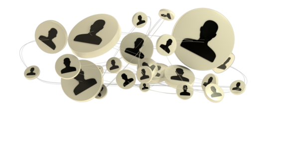 Ağ oluşturma ve sosyal bağlantı kavramının soyut illüstrasyonu
