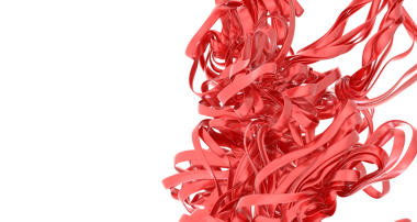 Soyut Kırmızı Kurdele Girdabı: Modern Tasarım Elementi