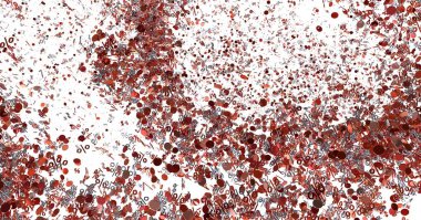 Kırmızı Yüzdelik Konfeti Patlama Arkaplanı