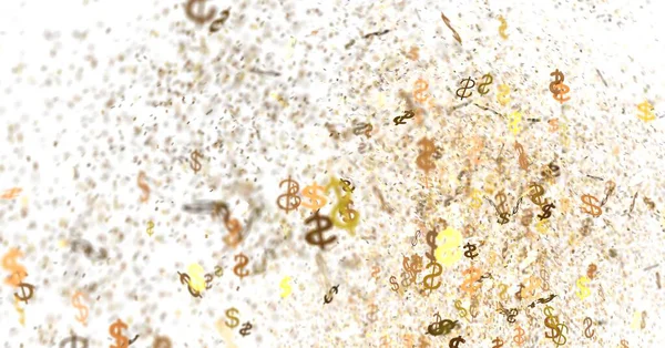 Soyut Altın Dolarlık İşaret Patlaması Arkaplanı