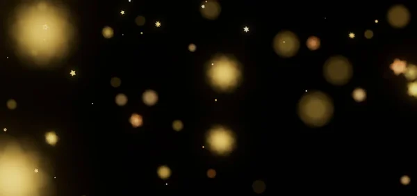 Altın Bokeh Işıkları ve Yıldızları