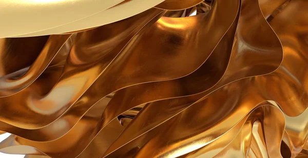 Soyut Altın Dalgalar Lüks Arkaplan