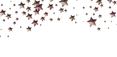 Düşen Gül Altın Yıldızlar Beyaz Arkaplan