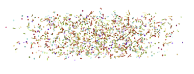 Confetti, paper triangle on the floor, fancy, colorful, celebration party