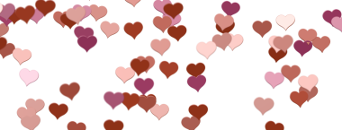  Düşen aşk konfetisi 3 boyutlu illüstrasyon 