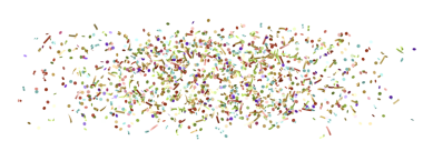 Confetti, paper triangle on the floor, fancy, colorful, celebration party