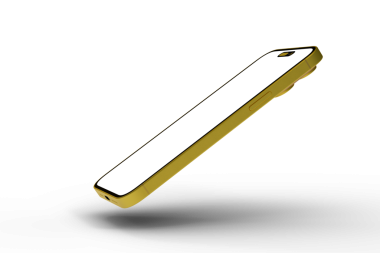 Altın Akıllı Telefon Modeli: Boş Ekran Görüntüsü