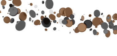 Çoklu renkli konfeti soyut bir arka plan. Düşen bir sürü parça var. Beyaz arka planda izole edilmiş. Tasarım için neşeli dekoratif süsleme ögesi