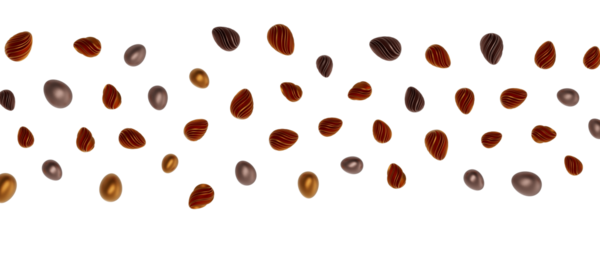 Altın yumurta yığını. 3d resimleme.