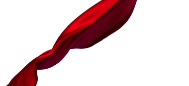 Üç boyutlu soyut kırmızı kumaş dökümü.