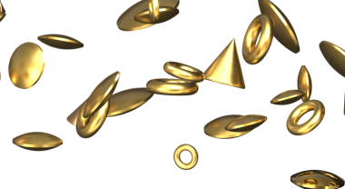 Cascading Splendor: Çarpıcı 3D Görüntü Büyüleyici Altın Konfeti Gösterimi