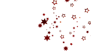 Beyaz Arkaplana Dağılmış Kırmızı Yıldızlar