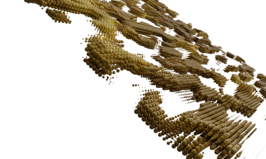 Soyut Altın Küre Dalga Arkaplanı