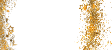 Beyaz Arkaplanda Altın Yıldız Konfeti Sınırı