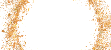 Beyaz Üzerine Altın Parlayan Yıldız Konfeti Sınırı