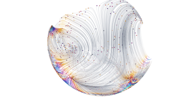 Soyut Renkli Veri Akış Küresi